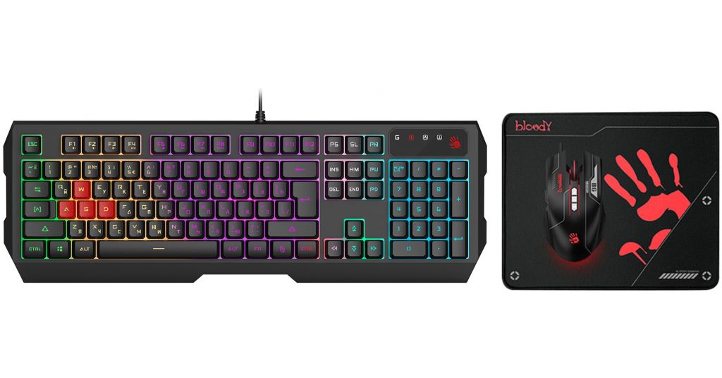 Игровой набор A4Tech Bloody B1700 (B140N + ES7 + BP-50M)