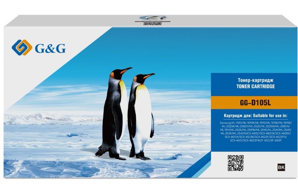 Картридж лазерный G&G GG-D105L черный (2500стр.) для Samsung ML-1910/1915/1916K/2525K/1911;SCX-4600/4605K/4610K/4623K