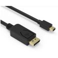 Кабель аудио-видео Buro MDP-DP miniDisplayport (m)/DisplayPort (m) 1.5м. Позолоченные контакты черный