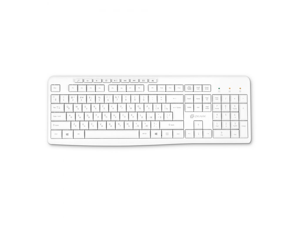 Клавиатура Oklick K225W (белый)