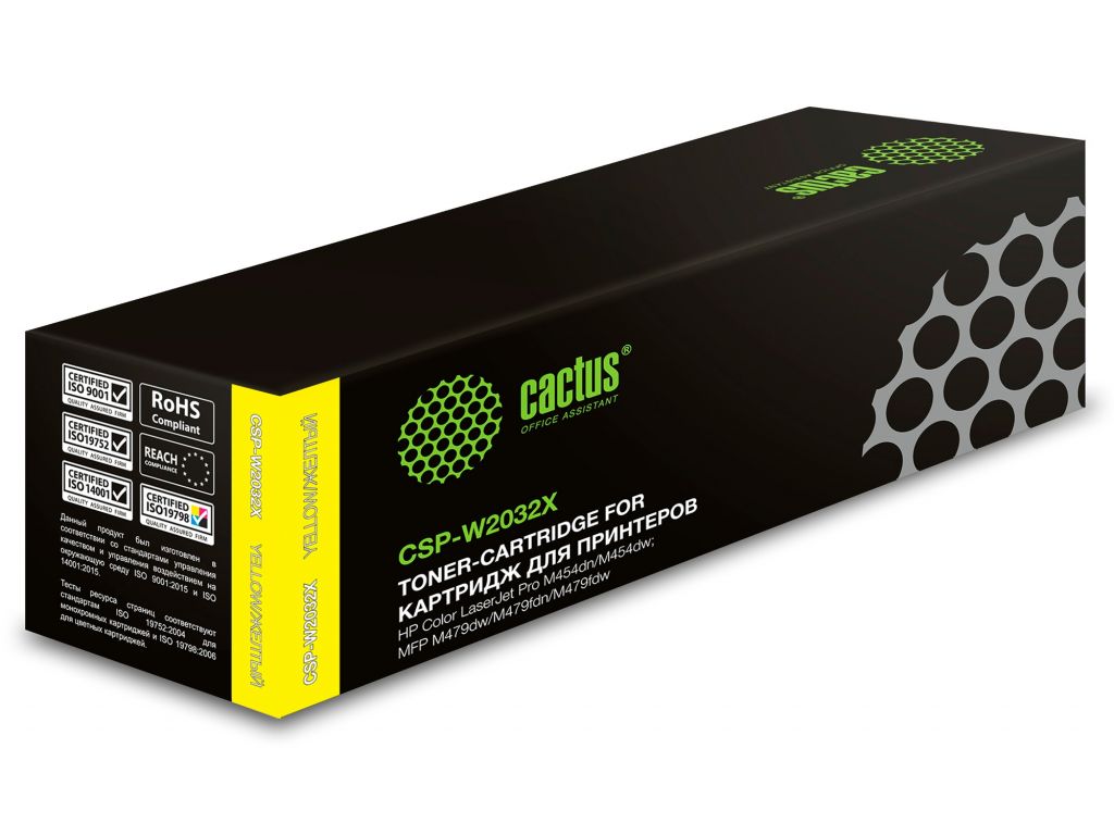 Картридж лазерный Cactus CSP-W2032X 415X желтый (6000стр.) для HP LJ M454/MFP M479