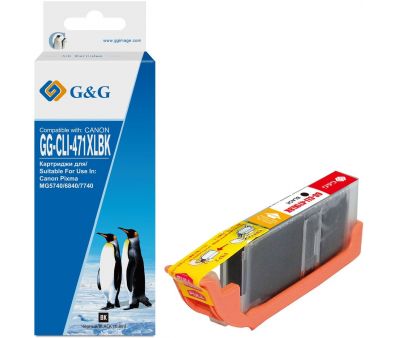   G&G GG-CLI-471XLBK   (10.8)  Canon TS5040/MG5740/MG6840/MG7740
