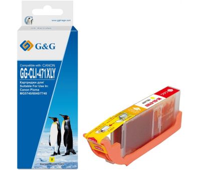   G&G GG-CLI-471XLY  (10.8)  Canon TS5040/MG5740/MG6840/MG7740