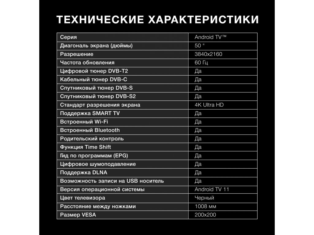 Телевизор Hyundai H-LED50BU7006