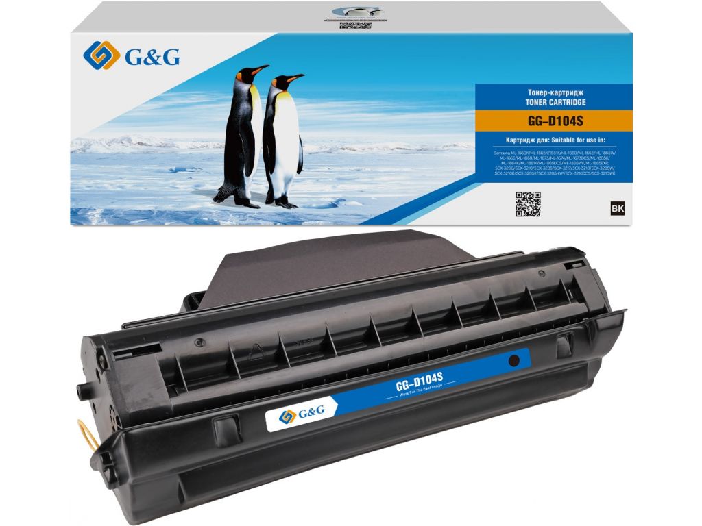 Картридж лазерный G&G GG-D104S черный (1500стр.) для Samsung ML-1660K/1665K/1661K;SCX-3200/3210/3205/3217