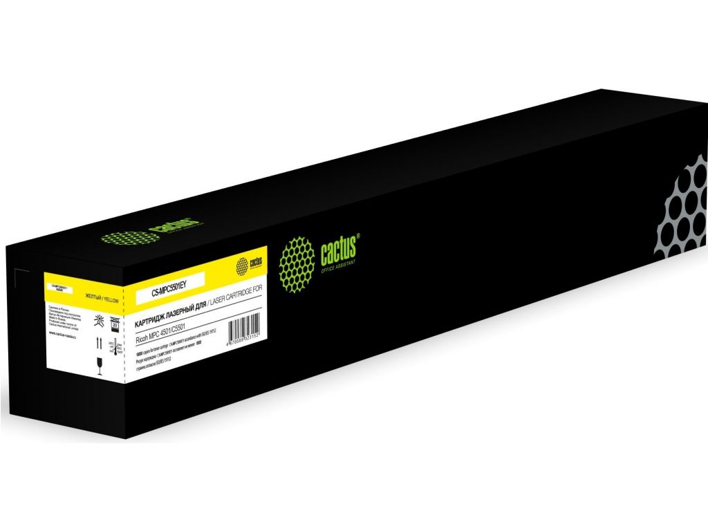 Картридж лазерный Cactus CS-MPC5501EY 842049 желтый (18000стр.) для Ricoh MPС 4501/C5501