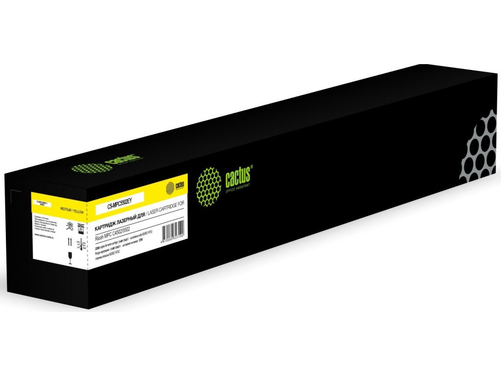 Картридж лазерный Cactus CS-MPC5502EY 842021 желтый (22500стр.) для Ricoh MPС C4502/5502