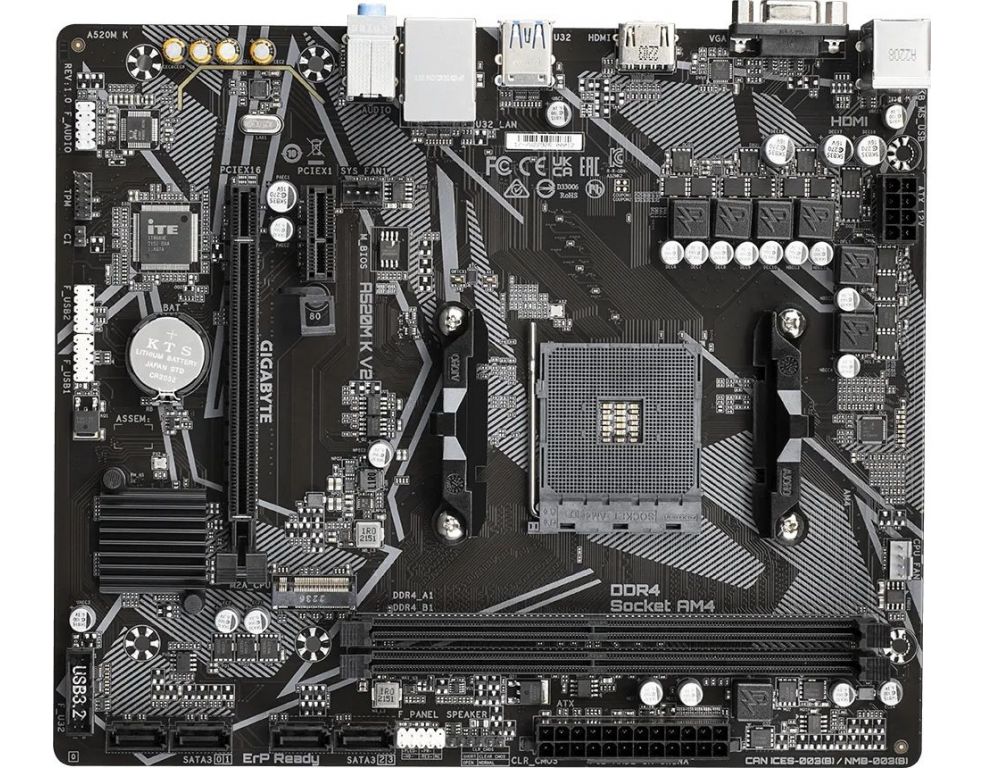 Материнская плата Gigabyte A520M K V2 (rev. 1.0)