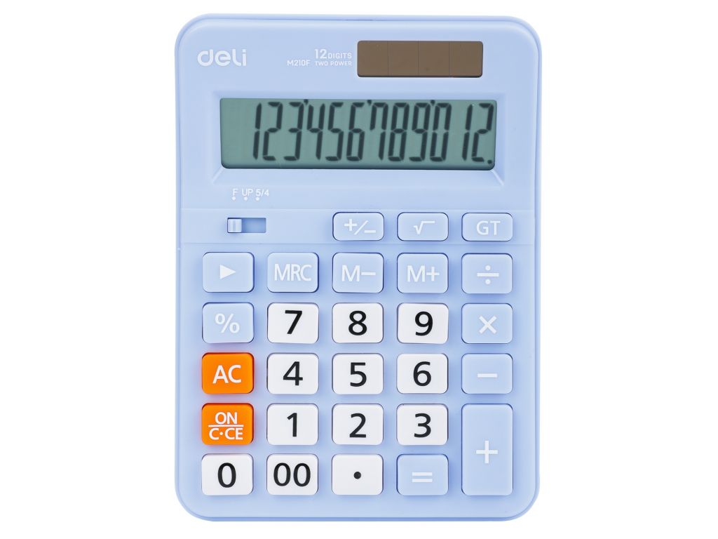 Калькулятор настольный Deli EM210FBLUE синий 12-разр.