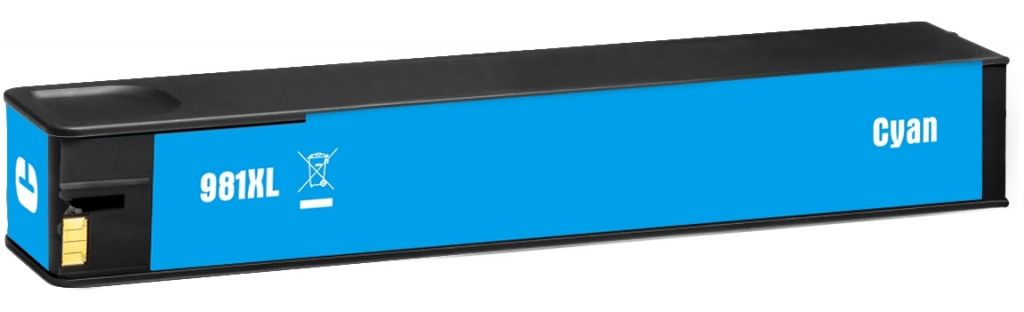Картридж струйный Cactus CS-L0R09A 981X голубой (150мл) для HP PageWide 556dn Enterprise/586dn