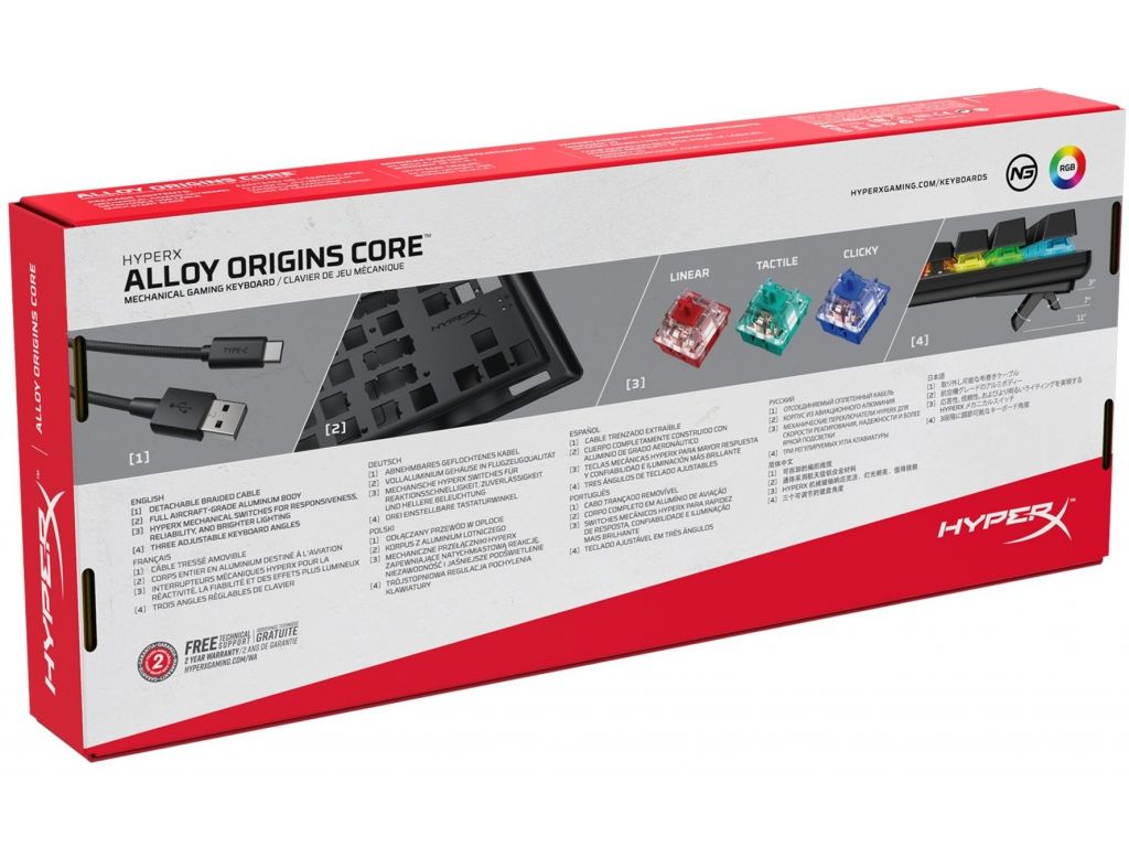 Клавиатура HyperX Alloy Origins Core (4P5P3AA#ABA)