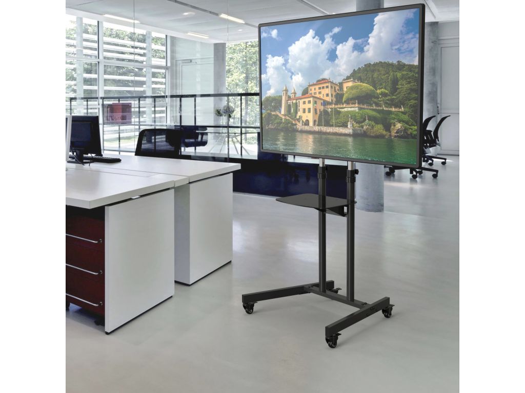 Стойка для телевизора Cactus CS-ST31 черный 37"-75" макс.81.6кг напольный мобильный