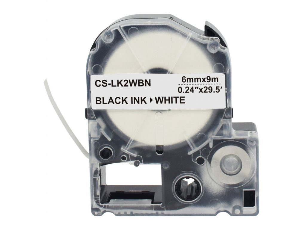 Картридж ленточный Cactus CS-LK2WBN черный для Epson LW300/LW400/LW700/LW600P/LW1000P/K400/Z700/Z900
