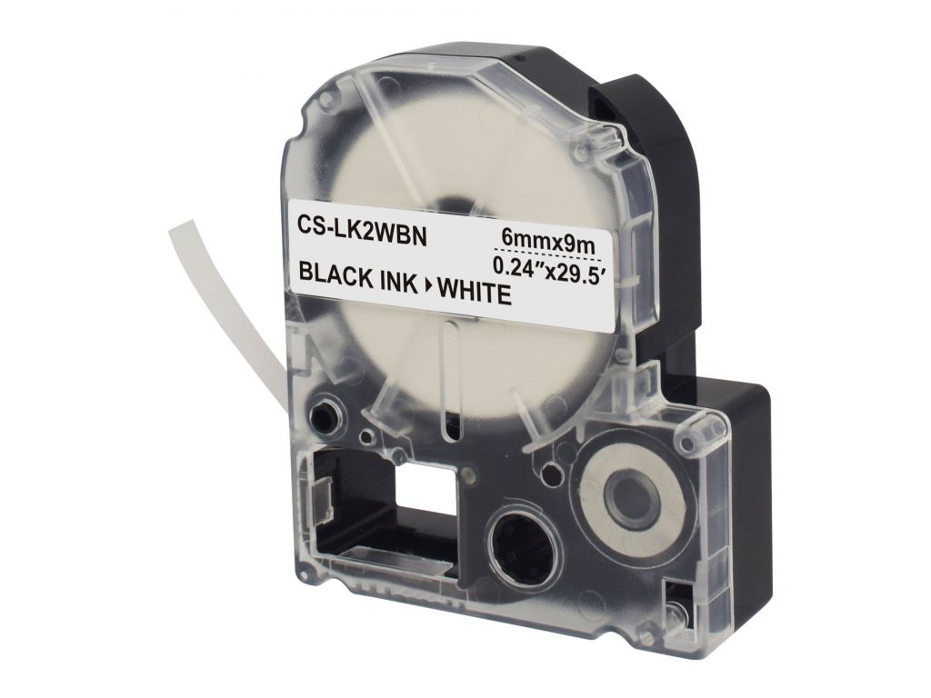 Картридж ленточный Cactus CS-LK2WBN черный для Epson LW300/LW400/LW700/LW600P/LW1000P/K400/Z700/Z900
