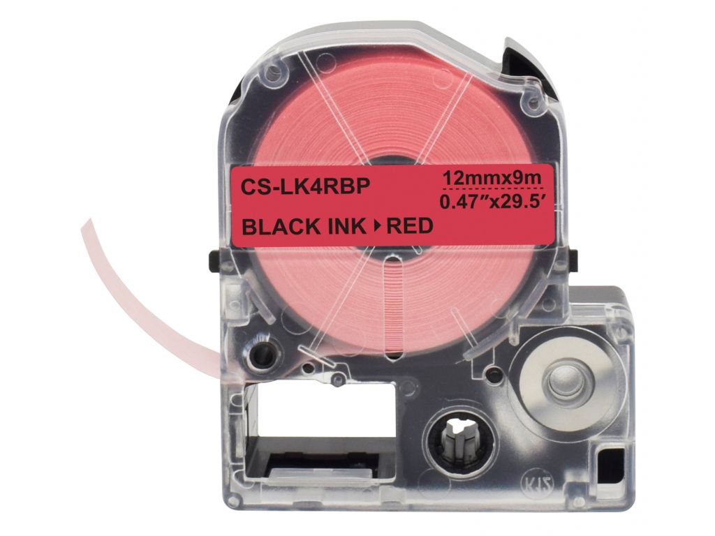 Картридж ленточный Cactus CS-LK4RBP черный для Epson LW300/LW400/LW700/LW600P/LW1000P/K400/Z700/Z900