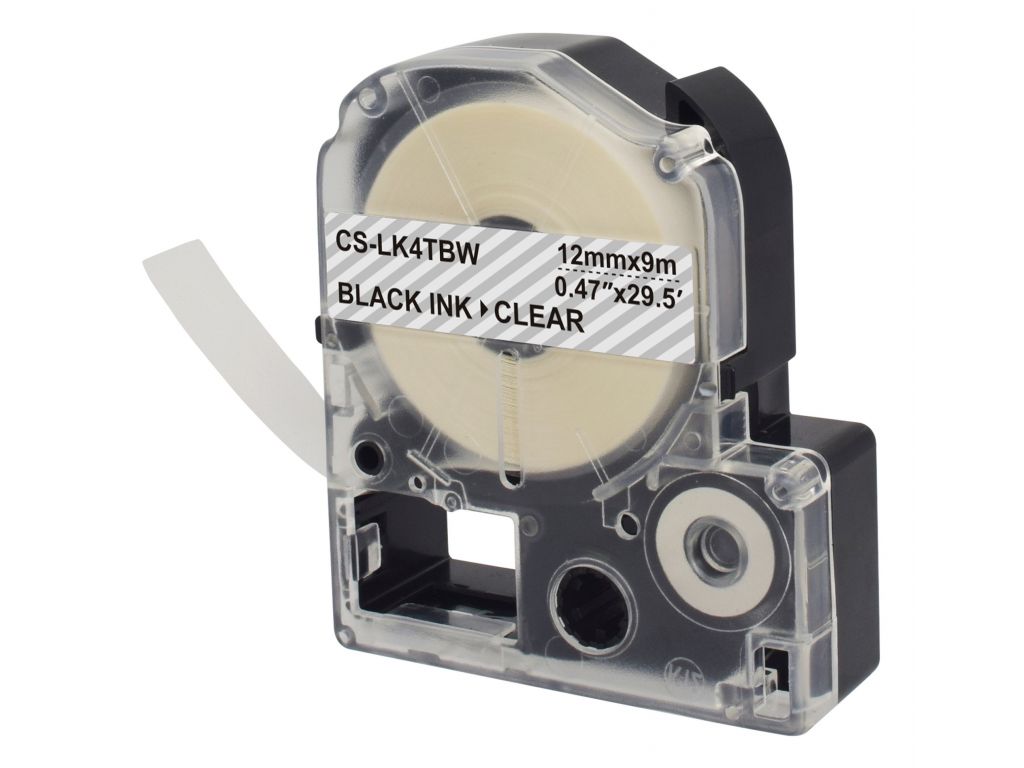 Картридж ленточный Cactus CS-LK4TBW черный для Epson LW300/LW400/LW700/LW600P/LW1000P/K400/Z700/Z900