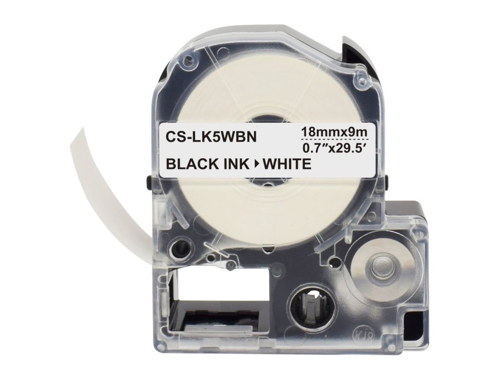 Картридж ленточный Cactus CS-LK5WBN черный для Epson LW300/LW400/LW700/LW600P/LW1000P