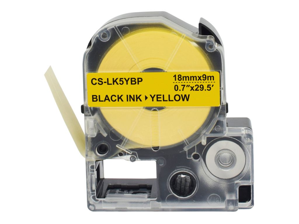 Картридж ленточный Cactus CS-LK5YBP черный для Epson LW400/LW700/LW600P/LW1000P/K400/Z700/Z900