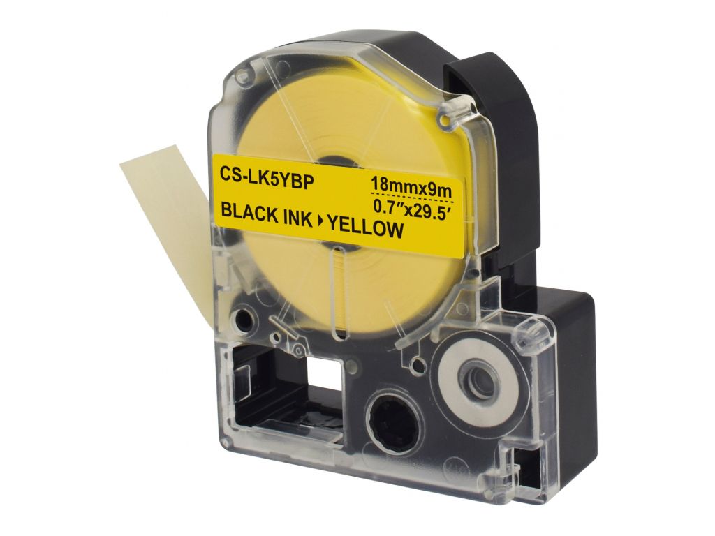 Картридж ленточный Cactus CS-LK5YBP черный для Epson LW400/LW700/LW600P/LW1000P/K400/Z700/Z900