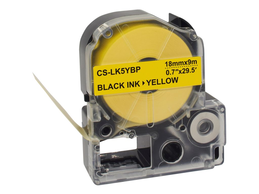 Картридж ленточный Cactus CS-LK5YBP черный для Epson LW400/LW700/LW600P/LW1000P/K400/Z700/Z900