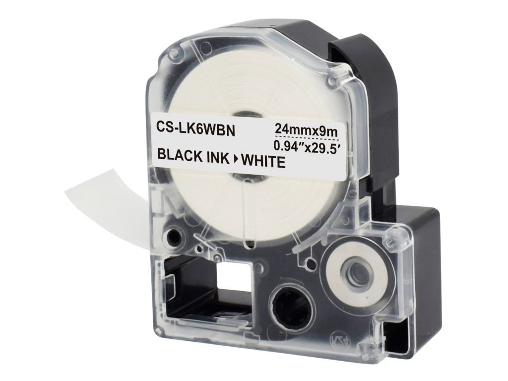 Картридж ленточный Cactus CS-LK6WBN черный для Epson LW700/LW600P/LW1000P/Z700/Z900