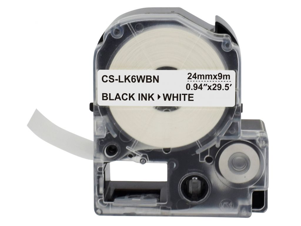 Картридж ленточный Cactus CS-LK6WBN черный для Epson LW700/LW600P/LW1000P/Z700/Z900