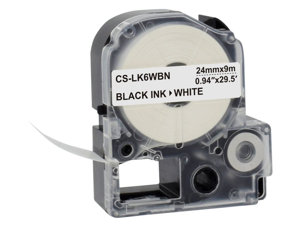 Картридж ленточный Cactus CS-LK6WBN черный для Epson LW700/LW600P/LW1000P/Z700/Z900