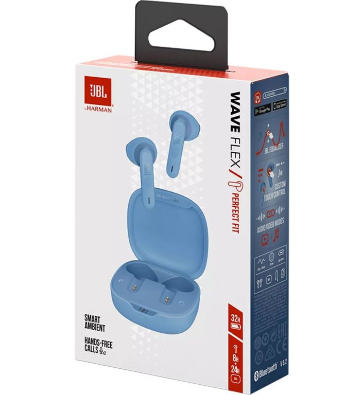 Наушники JBL Wave Flex (голубой)