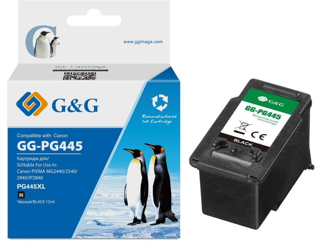 Картридж струйный G&G GG-PG445 черный для Canon Pixma MG2440/2540/2940