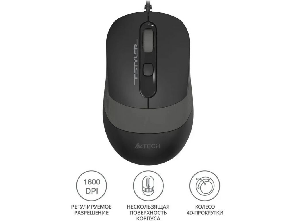 Мышь A4Tech Fstyler FM10S USB GREY