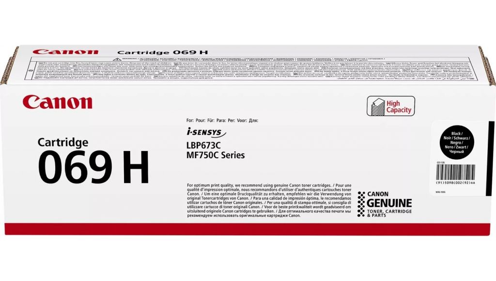 Картридж лазерный Canon 069HBK 5098C002/004 черный (7600стр.) для Canon MF752Cdw/MF754Cdw, LBP673Cdw