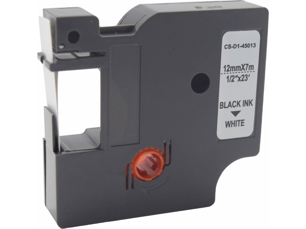 Картридж ленточный Cactus CS-D1-45013 45013 черный/белый для Dymo LM 160, 210D, 280, PnP, 420P, 500 TS; Rhino Pro 6000, 5200, 4200