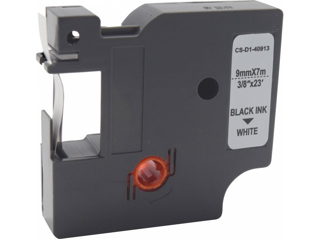 Картридж ленточный Cactus CS-D1-40913 40913 черный/белый для Dymo LM 160, 210D, 280, PnP, 420P, 500 TS; Rhino Pro 6000, 5200, 4200
