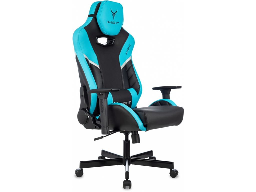 Игровое (геймерское) кресло Knight Thunder 5X (черный/голубой)