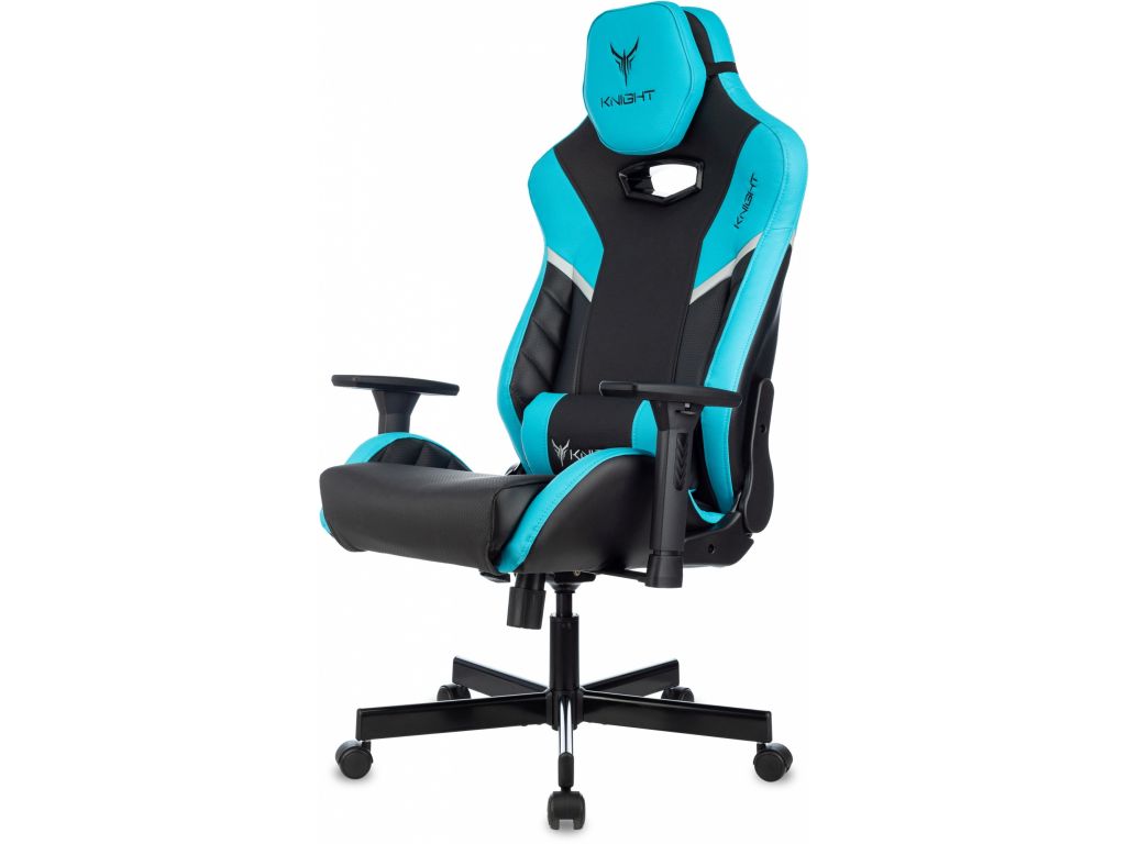 Игровое (геймерское) кресло Knight Thunder 5X (черный/голубой)