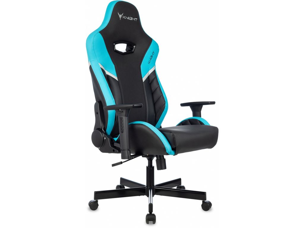 Игровое (геймерское) кресло Knight Thunder 5X (черный/голубой)