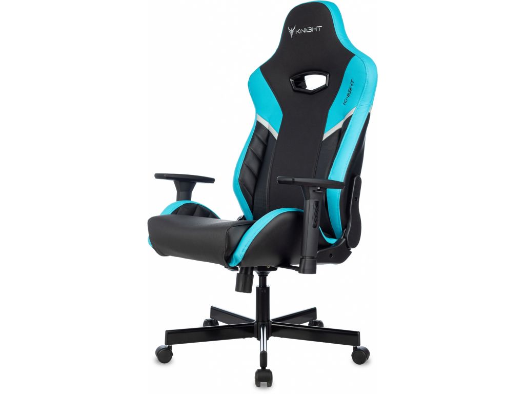 Игровое (геймерское) кресло Knight Thunder 5X (черный/голубой)
