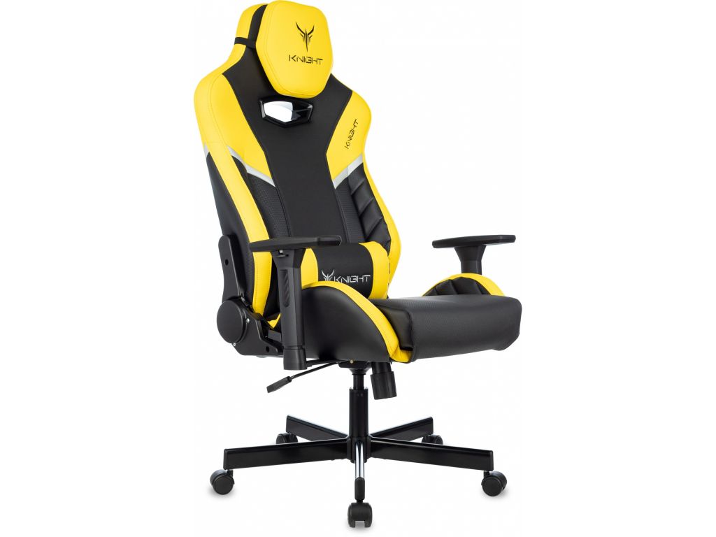 Игровое (геймерское) кресло Knight Thunder 5X (черный/желтый)