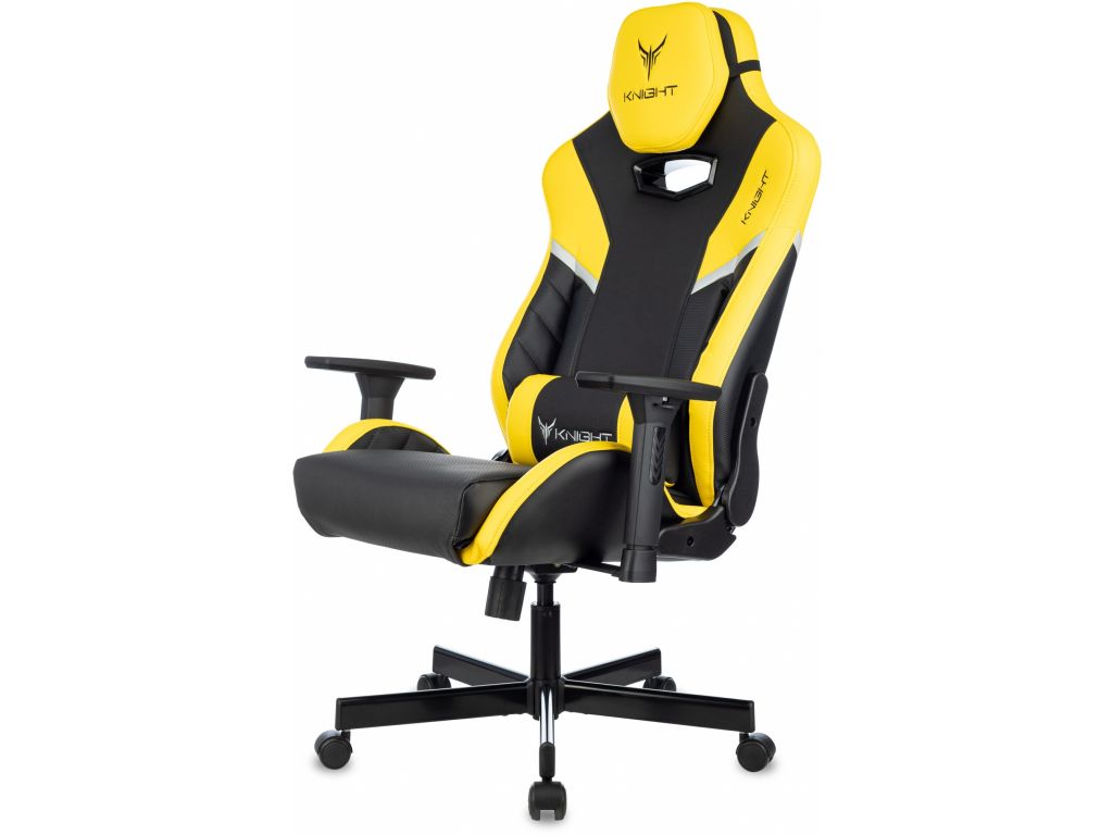 Игровое (геймерское) кресло Knight Thunder 5X (черный/желтый)
