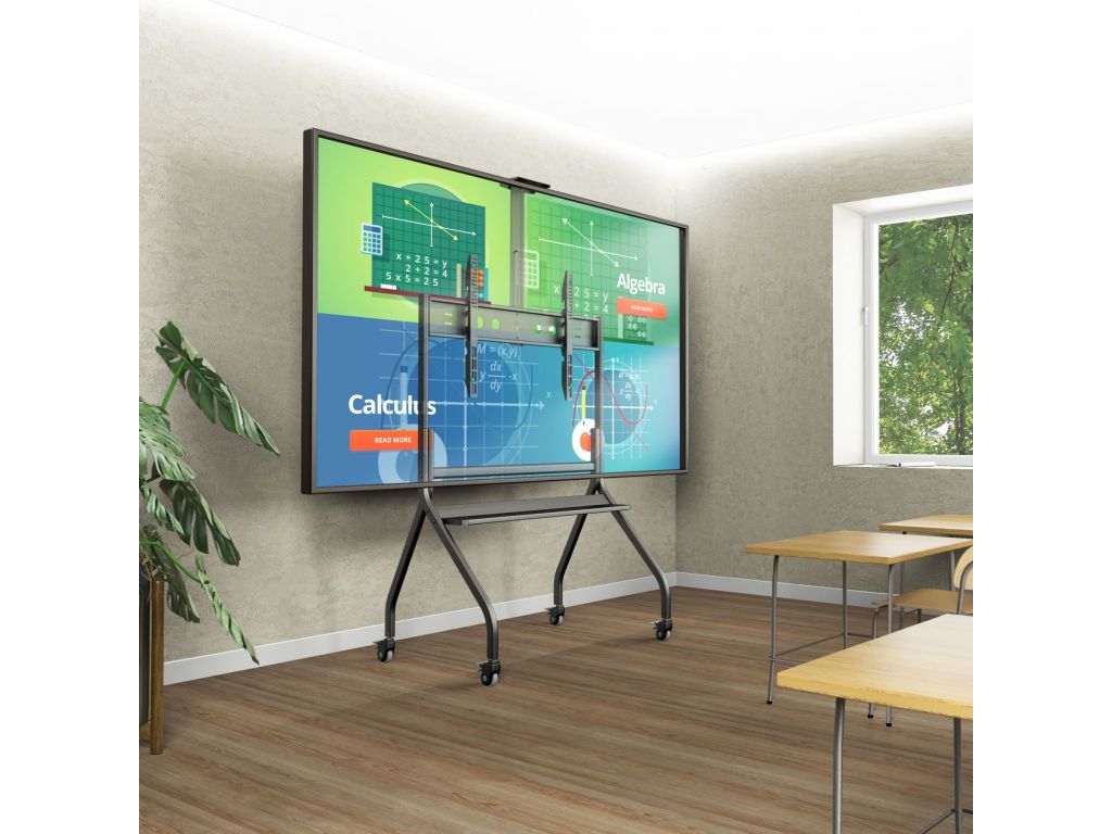 Подставка для телевизора Onkron TS2080 черный 60"-120" макс.150кг напольный мобильный