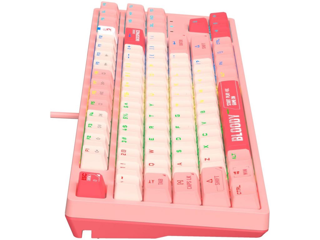 Клавиатура A4Tech Bloody S87 Energy Pink (Bloody BLMS Red Plus)