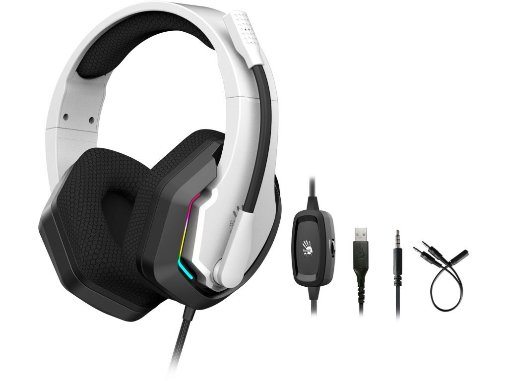 Наушники A4Tech Bloody G260p (белый/черный)