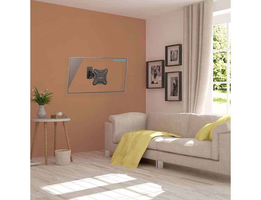 Кронштейн для телевизора Kromax CORBEL-2 черный 10"-32" макс.25кг настенный поворот и наклон