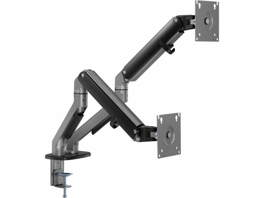 Кронштейн для мониторов Ultramounts UM735BL черный/серый 17"-27" макс.7кг крепление к столешнице поворот и наклон