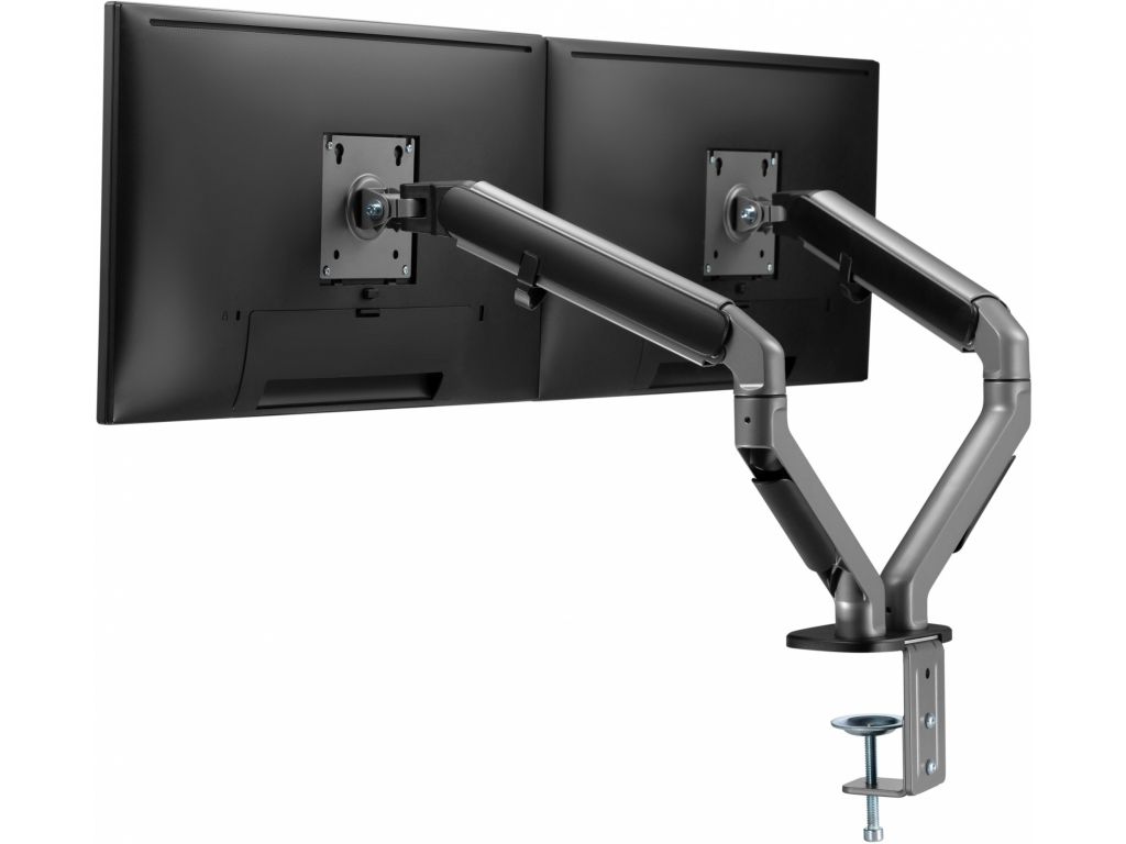 Кронштейн для мониторов Ultramounts UM735BL черный/серый 17"-27" макс.7кг крепление к столешнице поворот и наклон