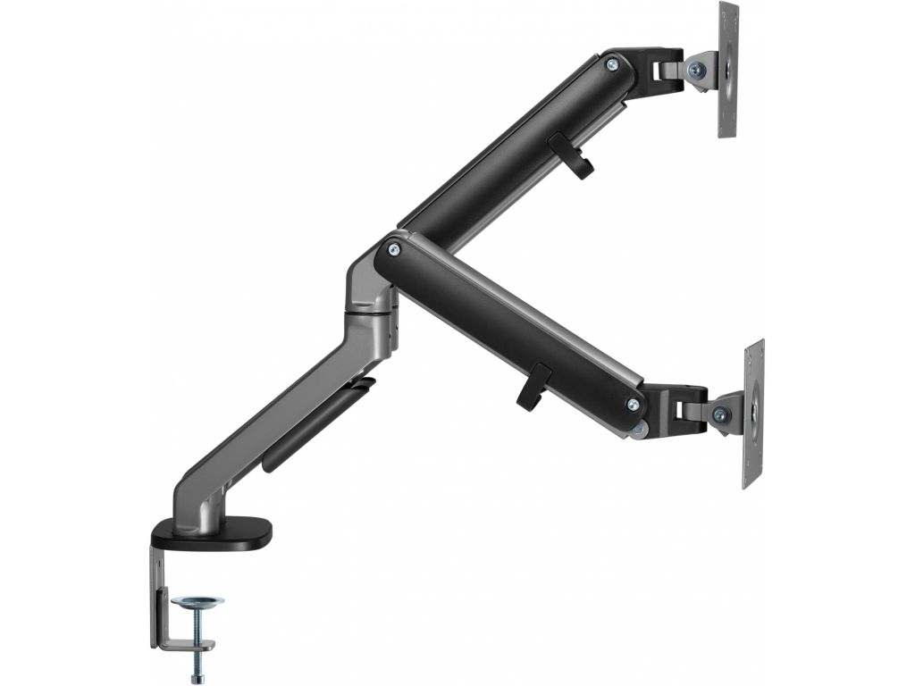 Кронштейн для мониторов Ultramounts UM735BL черный/серый 17"-27" макс.7кг крепление к столешнице поворот и наклон