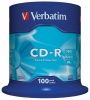 CD-R диск Verbatim 700Mb DL Extra Protection 52x CakeBox 100 шт. 43411