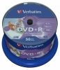 DVD-R диск Verbatim 4.7Gb 16x Verbatim Wide Inkjet Printable 50 шт. CakeBox 043512