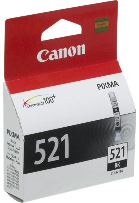 Картридж струйный Canon CLI-521BK 2933B004 черный для Canon iP3600/4600/MP540/620/630/980