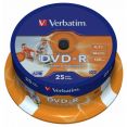 DVD-R  Verbatim Wide Inkjet Printable 4.7Gb 16x 43538 (CakeBox, 25 .)